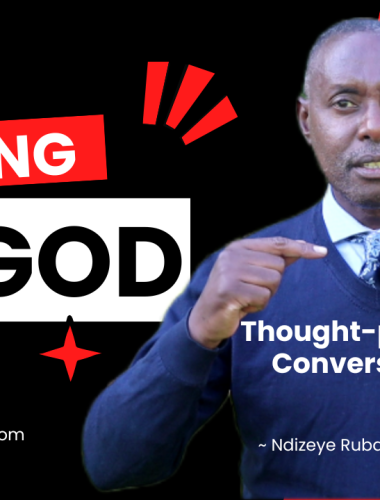 Praying to God.